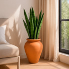 Vaso de Planta Grande Cerâmica Moderno 43x25 Terracota