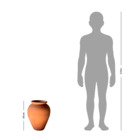 Vaso de Planta Grande Cerâmica Moderno 43x25 Terracota