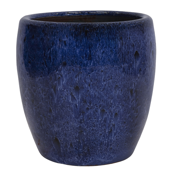 Vaso de Planta Grande em Cerâmica 46x46cm Azul Toscano Bella Art Vetrificados