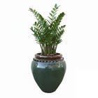 Vaso de Planta Grande em Cerâmica 66x43 Verde Egito Bella Art Vetrificados