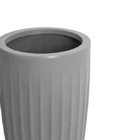 Vaso de Planta Grande de Plstico 53x30cm com Prato Cinza Florence Geolia