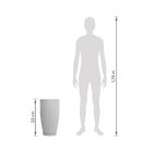 Vaso de Planta Grande de Plástico 53x30cm com Prato Cinza Florence Geolia