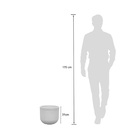 Vaso de Planta Grande em Plástico 31x36cm Chumbo Atenas Japi