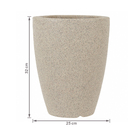 Vaso de Planta Grande em Plástico 32x25cm Granito Malta Naterial