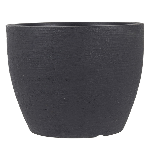 Vaso de Planta Grande em Plástico 33x42cm Cinza Escuro Europa Japi