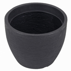 Vaso de Planta Grande em Plástico 33x42cm Cinza Escuro Europa Japi