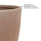 Vaso de Planta Grande em Plástico 35x35cm com Prato Castanho Samba Naterial