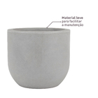 Vaso de Planta Grande em Plástico 35x35cm com Prato Cimento Decô Vasart