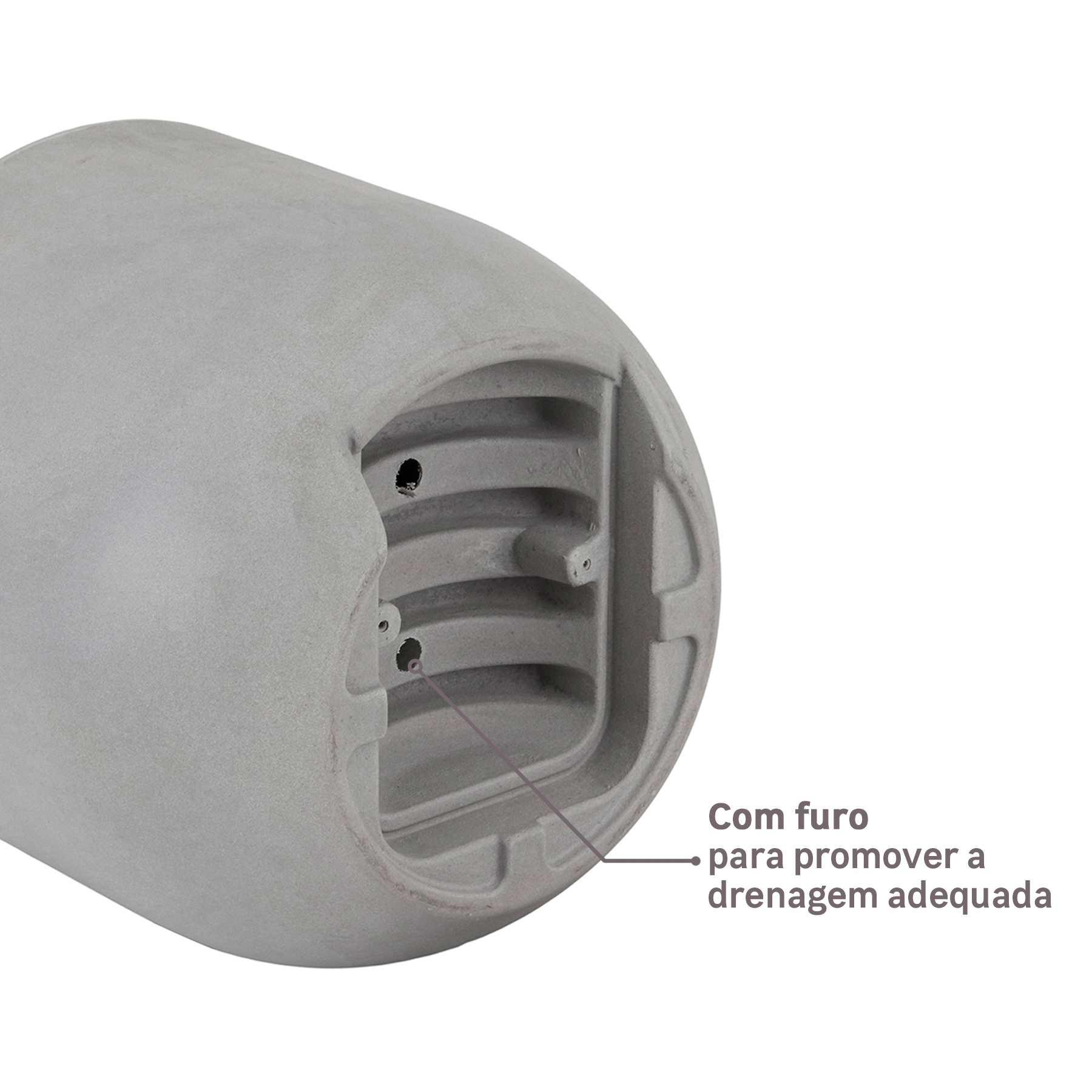 Vaso de Planta com Prato Decô da Vasart: Com furo para promover a drenagem adequada