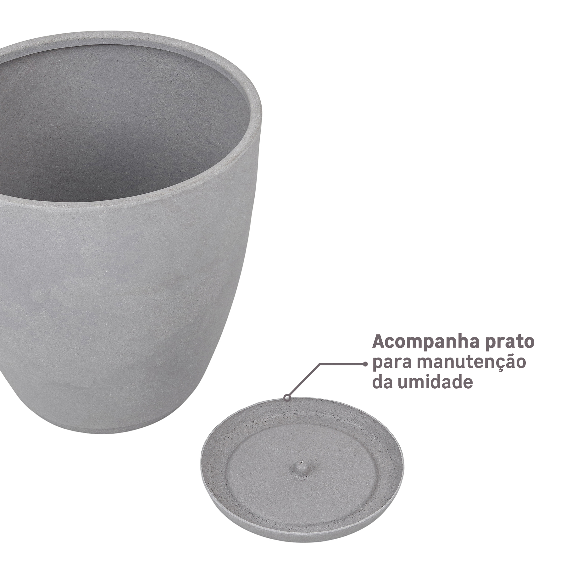 Vaso de Planta com Prato Samba da Naterial