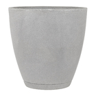 Vaso de Planta Grande em Plástico 35x35cm com Prato Cimento Samba Naterial