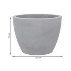 Vaso de Planta Grande em Plástico 37x50cm Cimento Verona Vasart