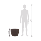 Vaso de Planta Grande em Plástico 42x52cm Café Europa Japi