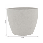 Vaso de Planta Grande em Plástico 42x52cm Cimento Europa Japi