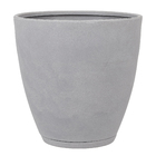 Vaso de Planta Grande em Plástico 44x44cm com Prato Cimento Samba Naterial