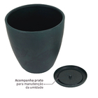 Vaso de Planta Grande em Plástico 44x44cm com Prato Verde Samba Naterial