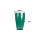 Vaso de Planta Grande em Plástico 45x30cm Verde Cone Liso Vasap