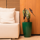 Vaso de Planta Grande em Plástico 45x30cm Verde Cone Liso Vasap