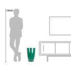 Vaso de Planta Grande em Plástico 45x30cm Verde Cone Liso Vasap