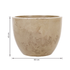 Vaso de Planta Grande em Plástico 45x60cm Camurça Verona Vasart