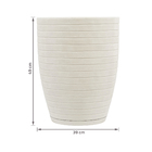 Vaso de Planta Grande em Plástico 49x39cm com Prato Marrom Relevo Vasart