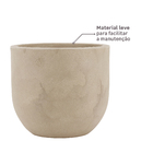 Vaso de Planta Grande em Plástico 50x45cm com Prato Camurça Decô Vasart