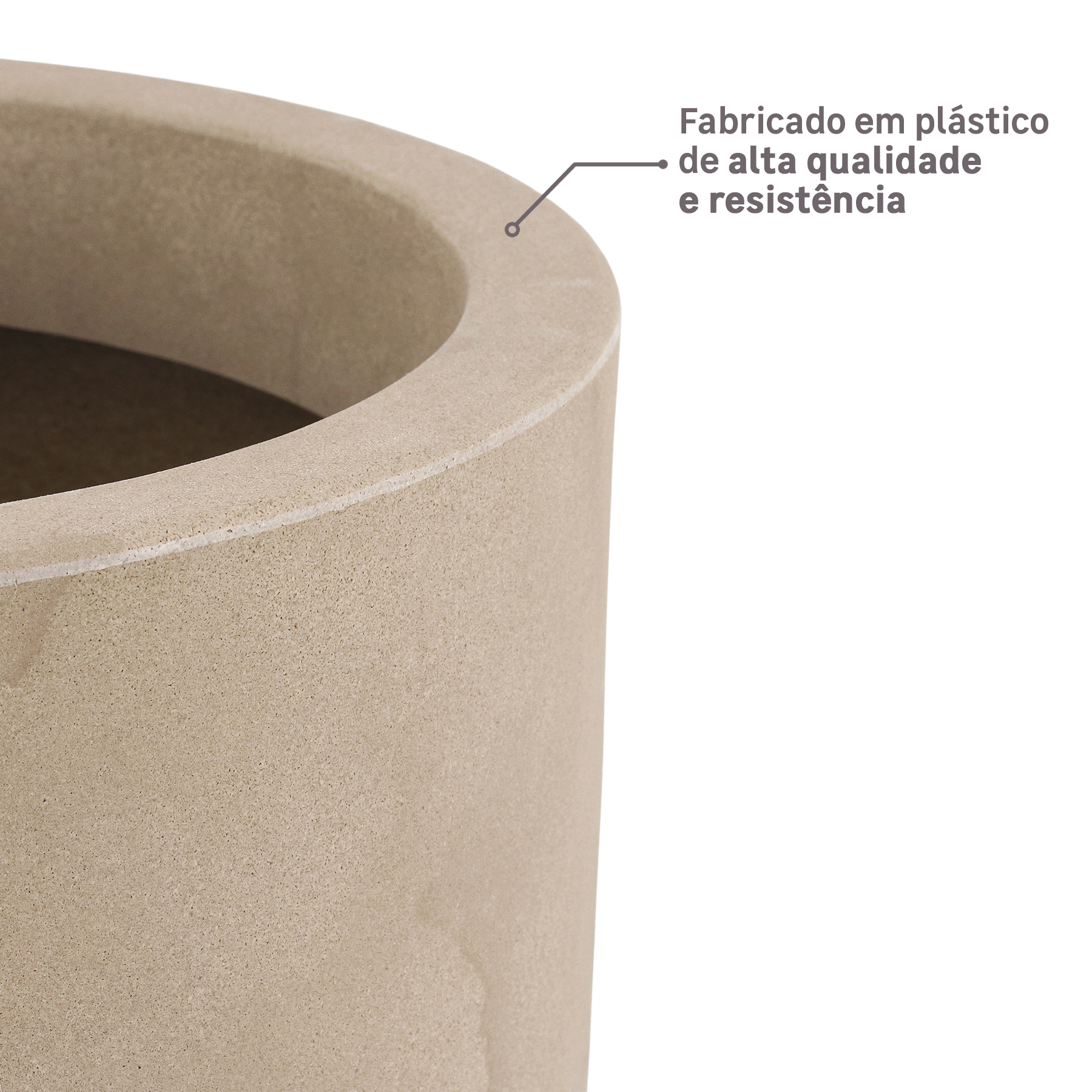 Vaso de Planta com Prato Decô da Vasart: Fabricado em plástico de alta qualidade e resistência