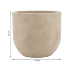 Vaso de Planta Grande em Plástico 50x45cm com Prato Camurça Decô Vasart