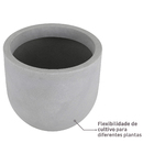 Vaso de Planta Grande em Plástico 50x45cm com Prato Cimento Decô Vasart
