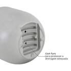 Vaso de Planta Grande em Plástico 50x45cm com Prato Cimento Decô Vasart