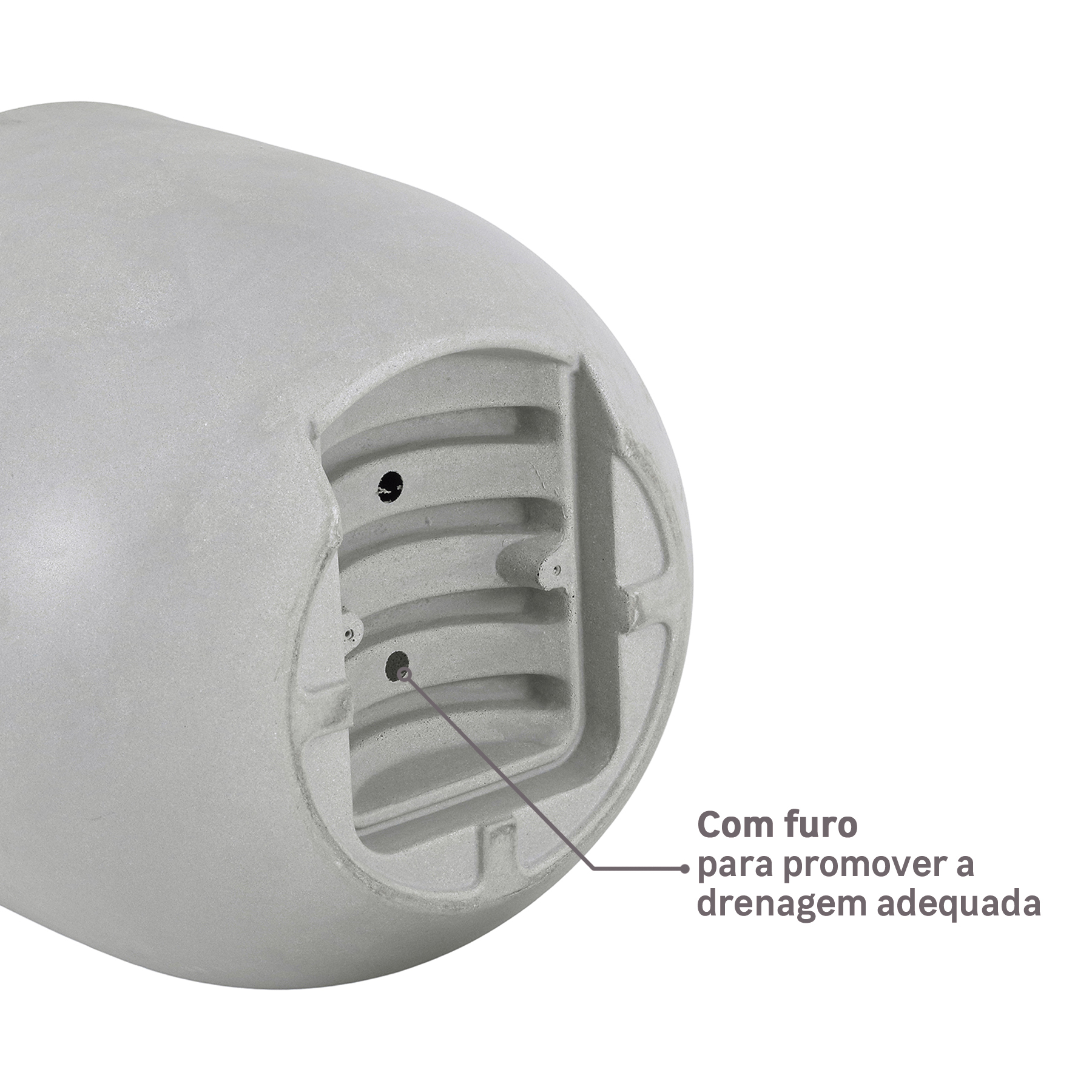 Vaso de Planta com Prato Decô da Vasart: Com furo para promover a drenagem adequada