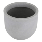 Vaso de Planta Grande em Plástico 50x45cm com Prato Cimento Decô Vasart