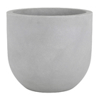 Vaso de Planta Grande em Plástico 50x45cm com Prato Cimento Decô Vasart