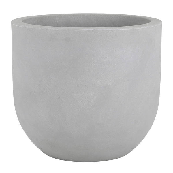 Vaso de Planta Grande em Plástico 50x45cm com Prato Cimento Decô Vasart