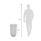 Vaso de Planta Grande em Plástico 62x33cm Chumbo Atenas Japi