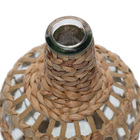 Vaso de Planta Grande Vidro e Fibra 26x16x16cm Incolor Moas