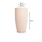 Vaso de Planta Jumbo de Plstico 90x50cm com Prato Areia Florence Geolia