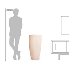 Vaso de Planta Jumbo de Plástico 90x50cm com Prato Areia Florence Geolia