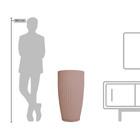 Vaso de Planta Jumbo de Plástico 90x50cm com Prato Cinza Florence Geolia