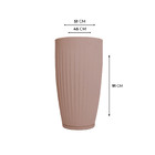 Vaso de Planta Jumbo de Plástico 90x50cm com Prato Cinza Florence Geolia