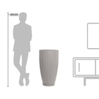Vaso de Planta Jumbo de Plstico 90x50cm com Prato Cinza Florence Geolia