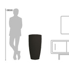 Vaso de Planta Jumbo de Plástico 90x50cm com Prato Preto Florence Geolia