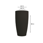 Vaso de Planta Jumbo de Plstico 90x50cm com Prato Preto Florence Geolia