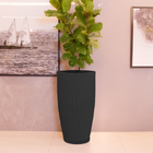 Vaso de Planta Jumbo de Plástico 90x50cm Preto Florence Geolia