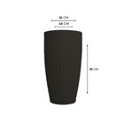 Vaso de Planta Jumbo de Plástico 90x50cm com Prato Preto Florence Geolia