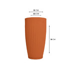 Vaso de Planta Jumbo de Plástico 90x50cm com Prato Terracota Florence Geolia