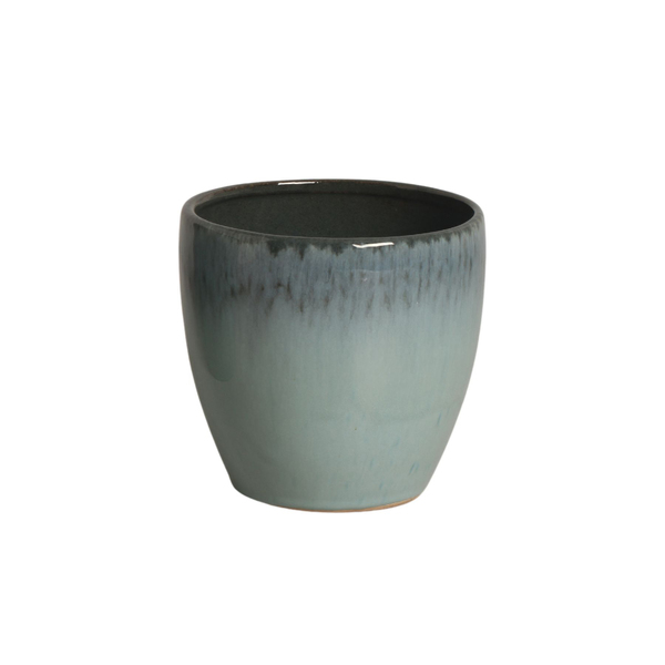 Vaso de Planta Médio Cerâmica 12,7x13,5cm Pote 12 Azul Nevoa 7614 Burian