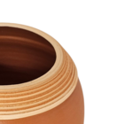 Vaso de Planta Médio Cerâmica 17x19cm Cerâmica Vermelha Frisado Boa Nova