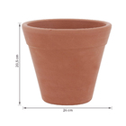 Vaso de Planta Médio em Cerâmica 20,5x24cm Terracota Cerâmica Ribeiro