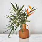 Vaso de Planta Médio Cerâmica 22x18cm Cerâmica Vermelha Decorativo Boa Nova
